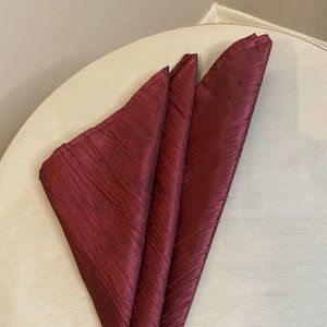 Burgundy Crinkle Napkins